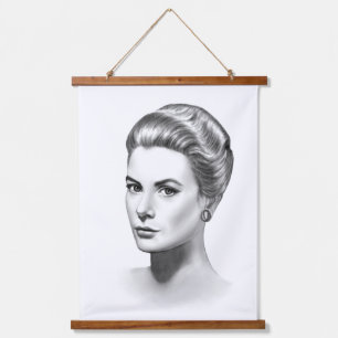 Tapiz Con Marco De Madera Grace Kelly