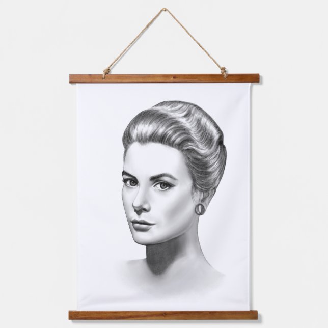 Tapiz Con Marco De Madera Grace Kelly (Anverso)
