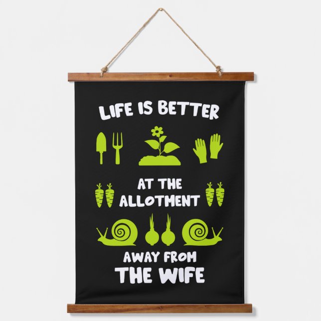 Tapiz Con Marco De Madera Gracioso jardín de reparto (Anverso)