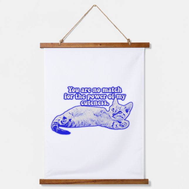 Tapiz Con Marco De Madera Gracioso meme de gatos gruñón para los amantes de  (Anverso)