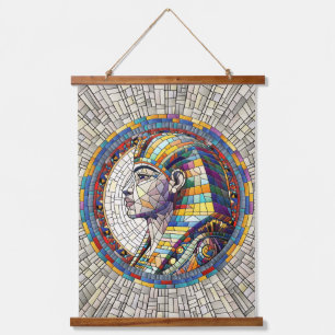 Tapiz Con Marco De Madera Gran Esfinge Egipcio - Arte Mosaico