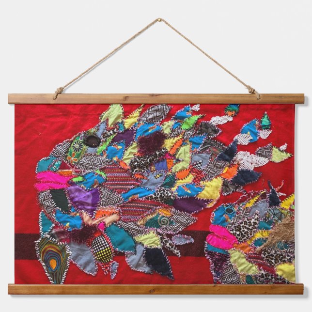 Tapiz Con Marco De Madera Gran pez (Anverso )