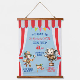 Tapiz Con Marco De Madera Gran Premio al Circo Temático Cumpleaños