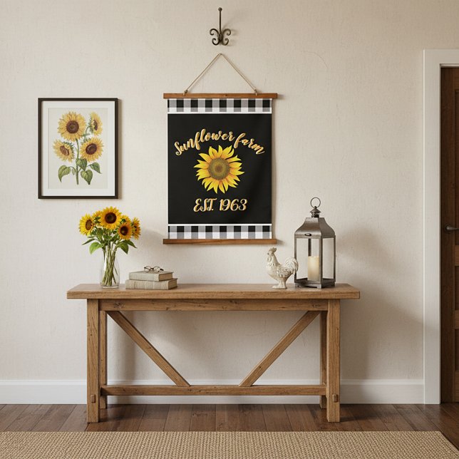 Tapiz Con Marco De Madera Granja de girasoles  (Subido por el creador)