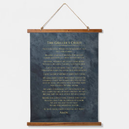 Tapiz Con Marco De Madera "Griller's Creed"