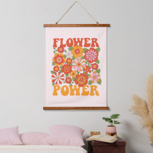 Tapiz Con Marco De Madera Groovy Flower Power Graphic