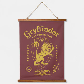Tapiz Con Marco De Madera GRYFFINDOR™ Determinación Coraje Valentía Escudo