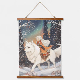 Tapiz Con Marco De Madera Guardián de las luces del norte