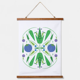 Tapiz Con Marco De Madera Guardián Del Tapiz De Madera De Blueberries