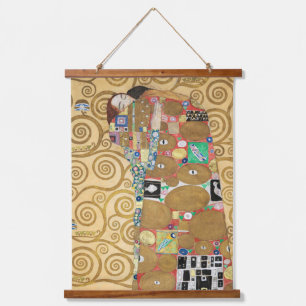 Tapiz Con Marco De Madera Gustav Klimt - Cumplimiento, Friso Stoclet