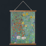 Tapiz Con Marco De Madera Gustav Klimt - Jardín de campo con girasoles<br><div class="desc">Jardín de campo con girasoles / Jardín de granja con girasoles - Gustav Klimt en 1905-1906</div>