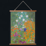 Tapiz Con Marco De Madera Gustav Klimt - Jardín de flores<br><div class="desc">Jardín de flores - Gustav Klimt en 1905-1907</div>