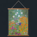 Tapiz Con Marco De Madera Gustav Klimt - Jardín de flores<br><div class="desc">Jardín de flores - Gustav Klimt en 1905-1907</div>