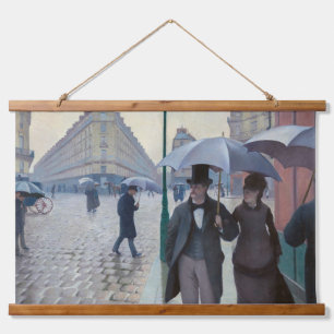 Tapiz Con Marco De Madera Gustave Caillebotte - Calle de París; Día lluvioso