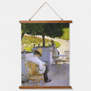 Tapiz Con Marco De Madera Gustave Caillebotte - Los árboles Naranjas