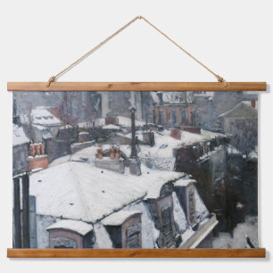 Tapiz Con Marco De Madera Gustave Caillebotte - Tejados bajo la nieve