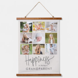 Tapiz Con Marco De Madera Happiness Editable Color Photo Wall Tapestry
