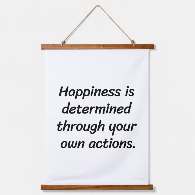 Tapiz Con Marco De Madera Happiness Wood Topic Muro (Anverso)