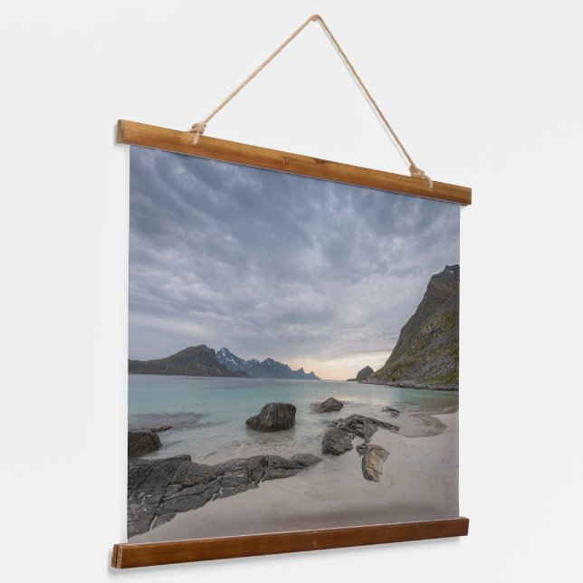 Tapiz Con Marco De Madera Haukland Lofoten (Angular)