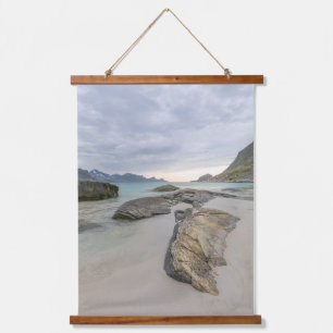 Tapiz Con Marco De Madera Haukland Lofoten