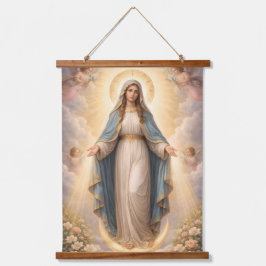 Tapiz Con Marco De Madera Heilige Mutter Gottes Göttliche Liebe & Schutz´11