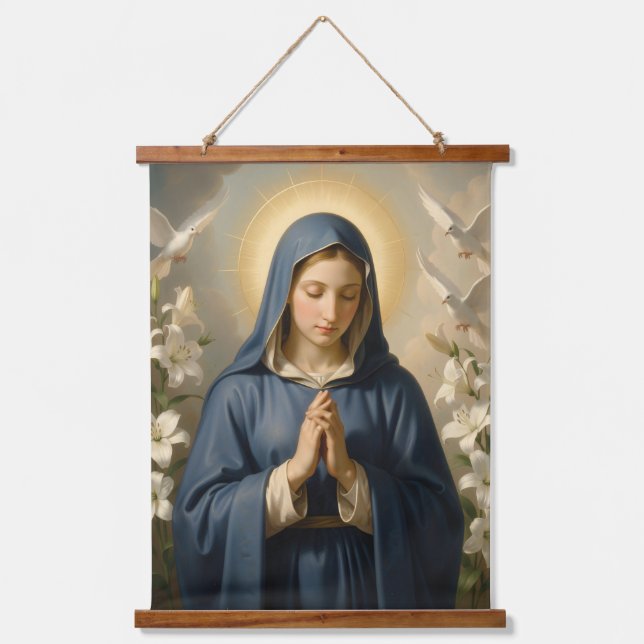 Tapiz Con Marco De Madera Heilige Mutter Gottes – Göttliche Liebe & Schutz´7 (Anverso)