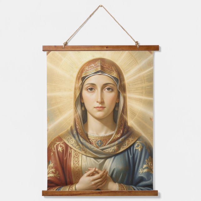 Tapiz Con Marco De Madera Heilige Mutter Gottes – Göttliche Liebe & Schutz´8 (Anverso)