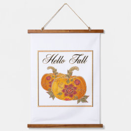 Tapiz Con Marco De Madera Hello Fall