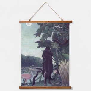 Tapiz Con Marco De Madera Henri Rousseau - La encantadora de serpientes