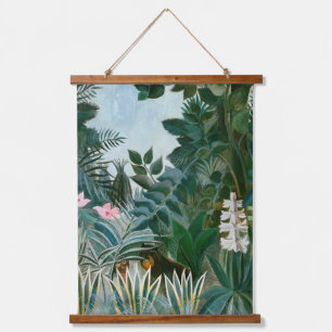 Tapiz Con Marco De Madera Henri Rousseau - La jungla ecuatorial