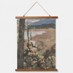 Tapiz Con Marco De Madera Herbst an Chiemsee Arte paisajístico Leo Putz