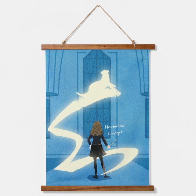 Tapiz Con Marco De Madera Hermione Granger Patronus Painting (Anverso)