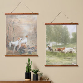 Tapiz Con Marco De Madera Hermoso puntero con faisanes