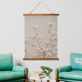 Tapiz Con Marco De Madera Herzblüten Wandteppich – Romantische Botanische