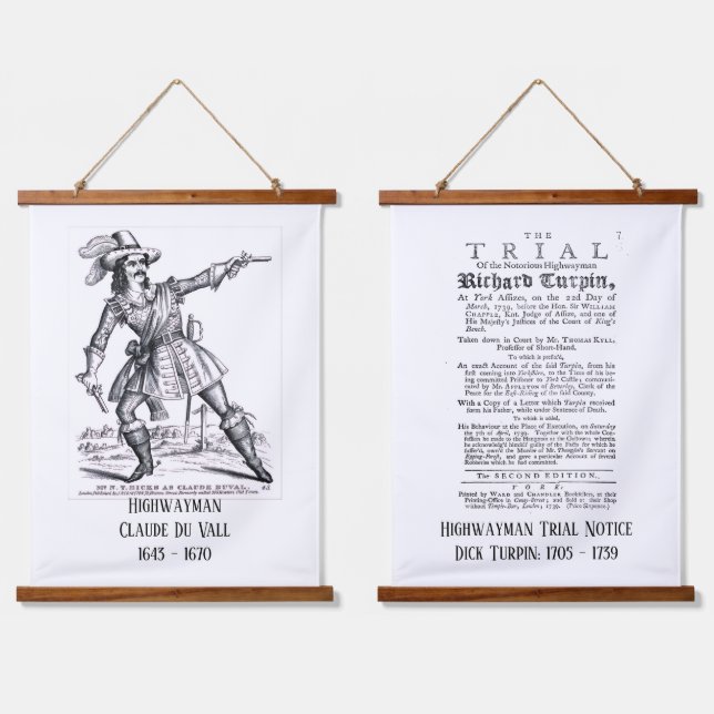 Tapiz Con Marco De Madera HIghwaymen de Londres Tapestries Set (Doble)