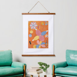 Tapiz Con Marco De Madera Hilma Af Klint, La Diez Mayor No4, Arte Resumen