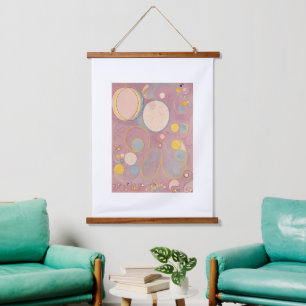 Tapiz Con Marco De Madera Hilma Af Klint, La Diez Mayor No8, Arte Resumen