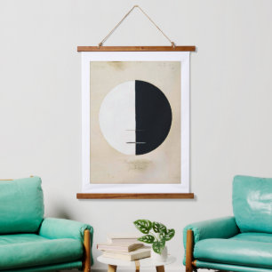 Tapiz Con Marco De Madera Hilma Af Klint, punto de vista de Buda, arte abstr