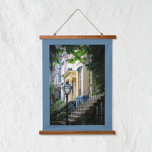 Tapiz Con Marco De Madera Histórico centro de Savannah GA Hogares Fotografía (Subido por el creador)