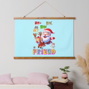 Tapiz Con Marco De Madera Ho Ho Ho Mi Querido Amigo