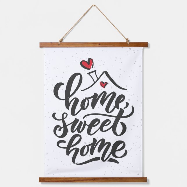Tapiz Con Marco De Madera Hogar dulce hogar (Anverso)