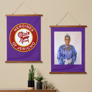 TAPIZ CON MARCO DE MADERA HOJ HANGING TAPESTRY