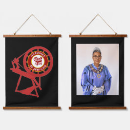 TAPIZ CON MARCO DE MADERA HOJ HANGING TAPESTRY