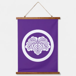 Tapiz Con Marco De Madera Hoja de hiedra en círculo