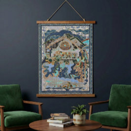 Tapiz Con Marco De Madera Home