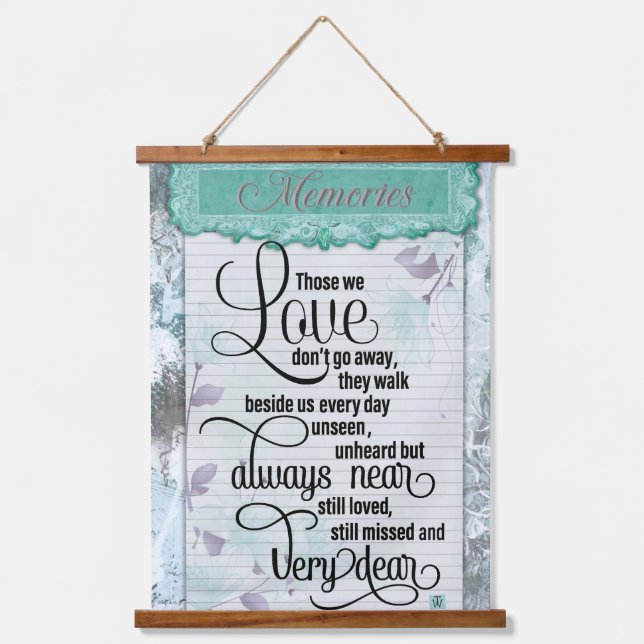 Tapiz Con Marco De Madera Honrando los Recuerdos de los seres queridos (Anverso)