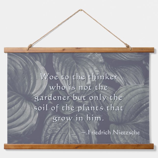 Tapiz Con Marco De Madera Hosta Hosta Personalizada (Anverso )