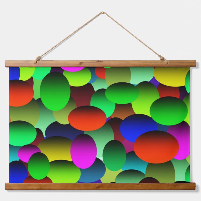 Tapiz Con Marco De Madera Huevos de burbuja locos (Anverso )