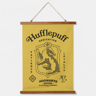 Tapiz Con Marco De Madera HUFFLEPUFF™ Dedicación Paciencia Lealtad Escudo