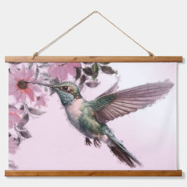 Tapiz Con Marco De Madera Hummingbird Wall Art